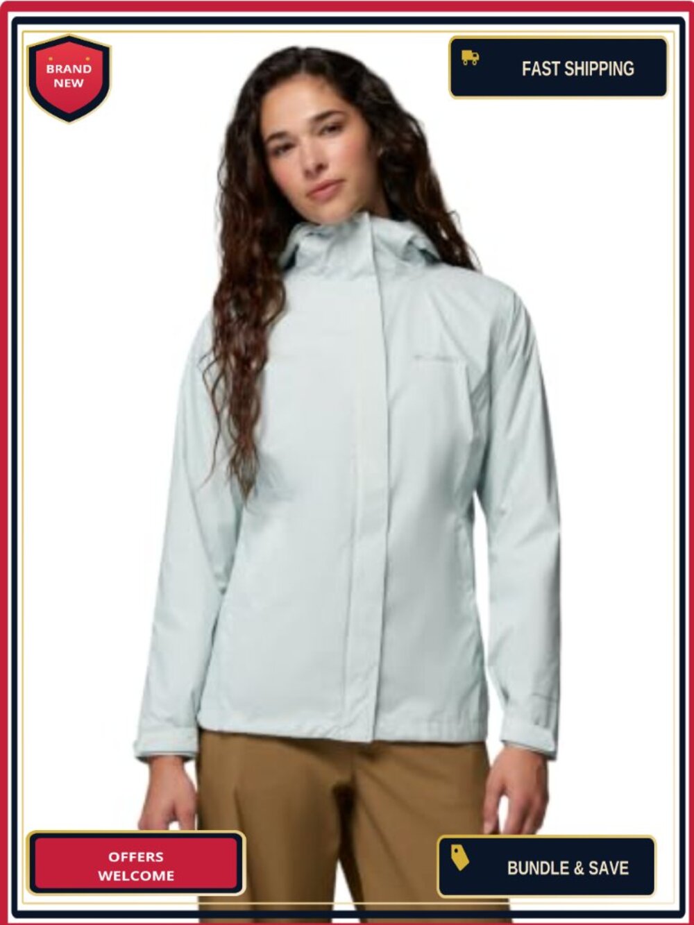 Columbia Arcadia II Rain Jacket - Waterproof Nylon Shell, Packable